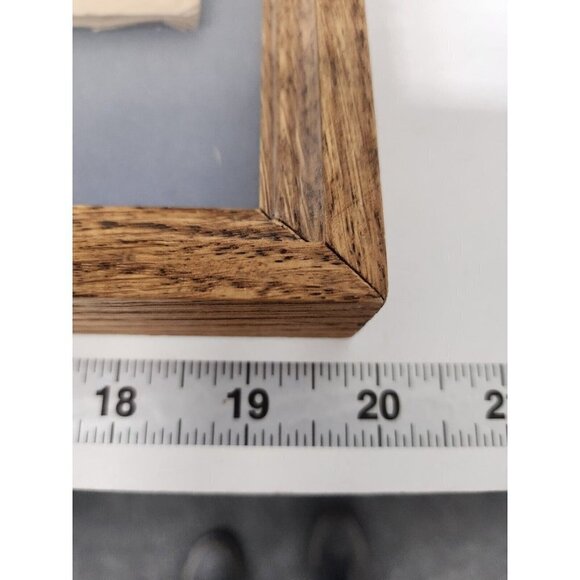 Vintage Embossed 3D Winter Scene Calendar January 1932 Wood Framed 11" x 20" - Picture 9 of 9